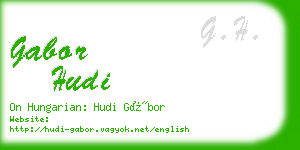 gabor hudi business card